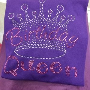 Birthday Queen Custom Bling T-shirt